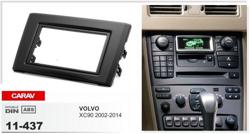 Volvo xc90 2002-2014  double din fascia  dvd ׷ г   ġ Ʈ carav 11-437